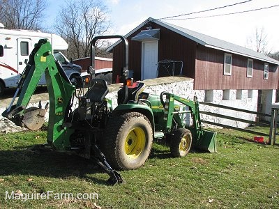 John Deere 4400 Compact Tractor & 430 Front End Loader with Backhoe